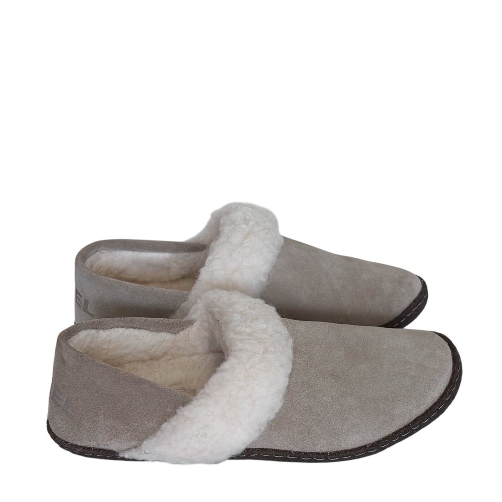 Sorel Womens Nakiska II Slipper 9 Cream Suede Sherpa Cozy Loungewear Slip On